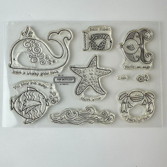 My Acrylix Summer Stamps - Under The Sea Set c1500 - Picture 1 of 2